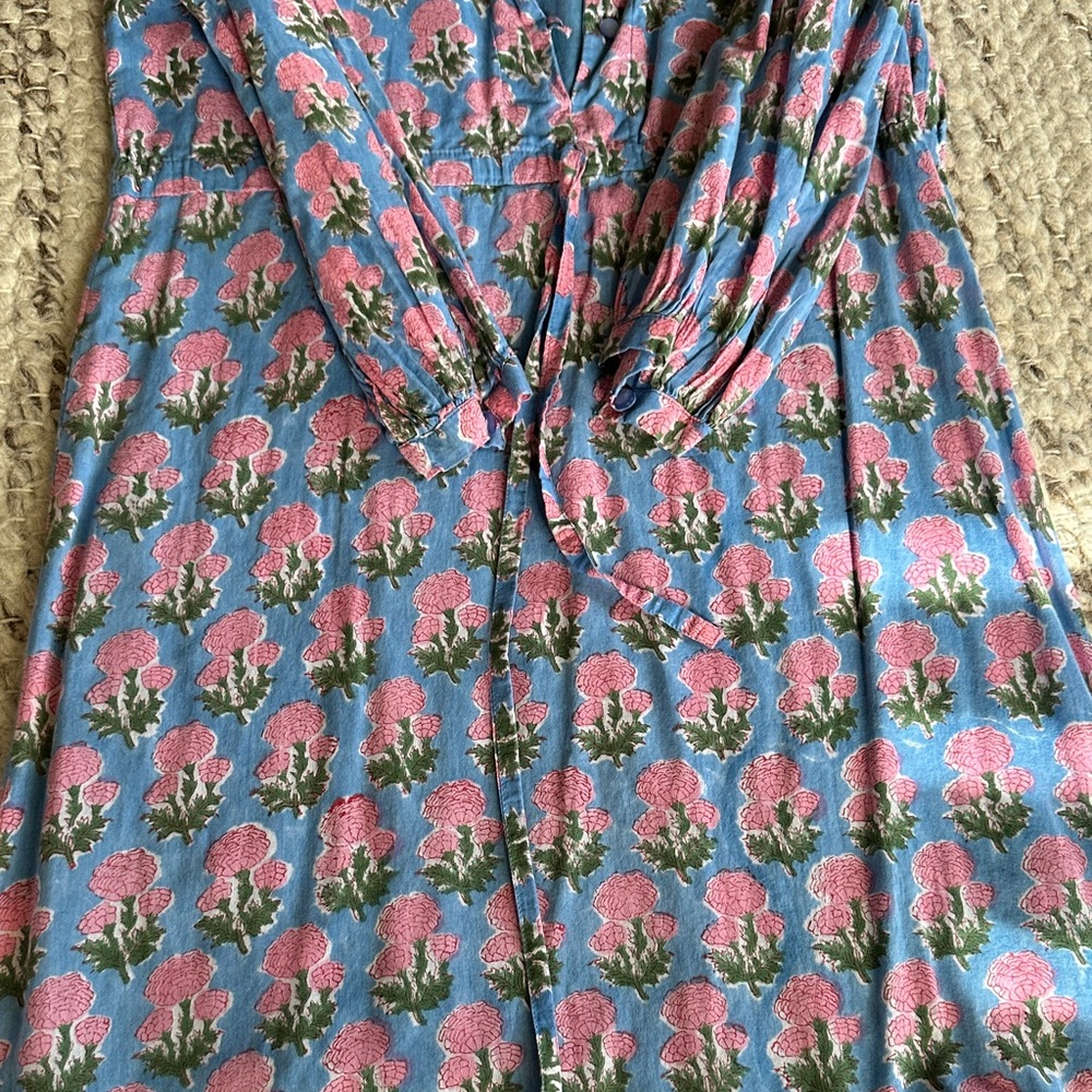 Emerson Fry Blue and Pink Floral Long Sleeve Dress - Picture 3 of 5